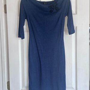 Unique & Flattering Blue Dress with Bead Work